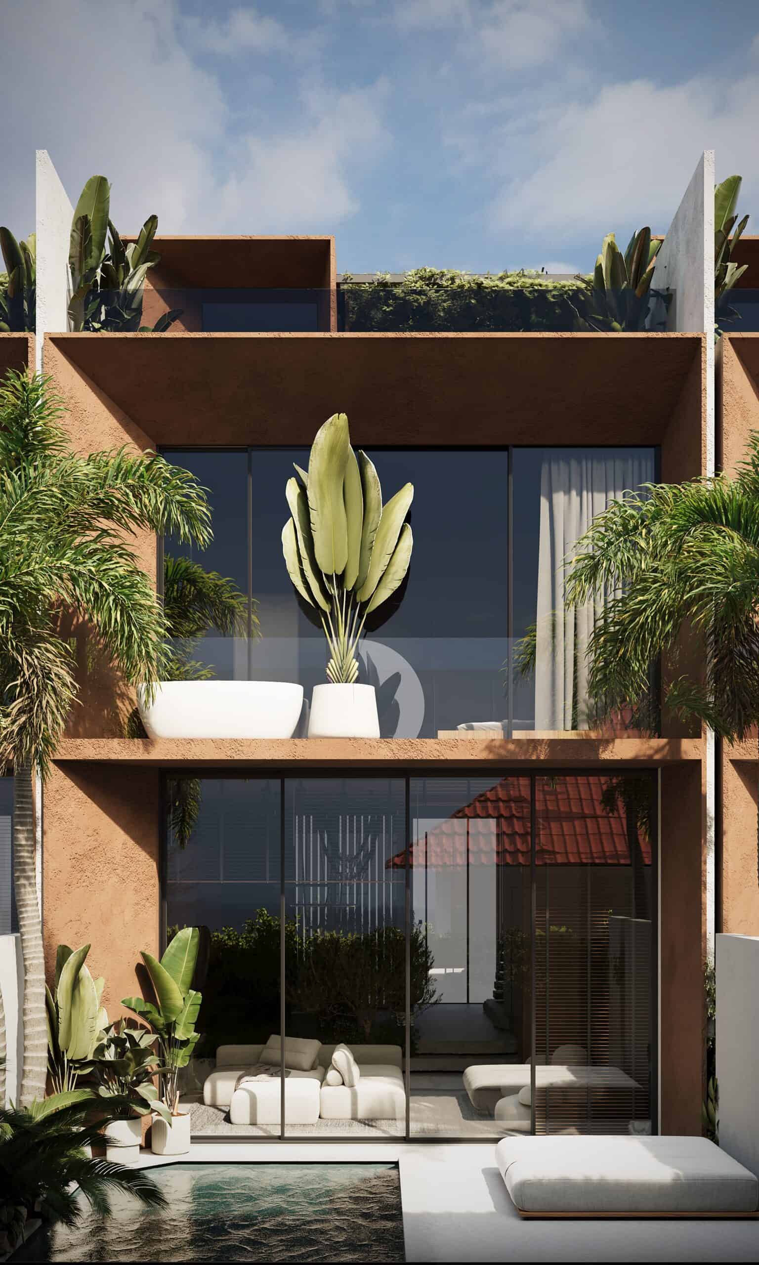 MODERN 2 BEDROOM VILLA FOR SALE LEASEHOLD IN SESEH NEAR CANGGU AND PERERENAN BE-1021 